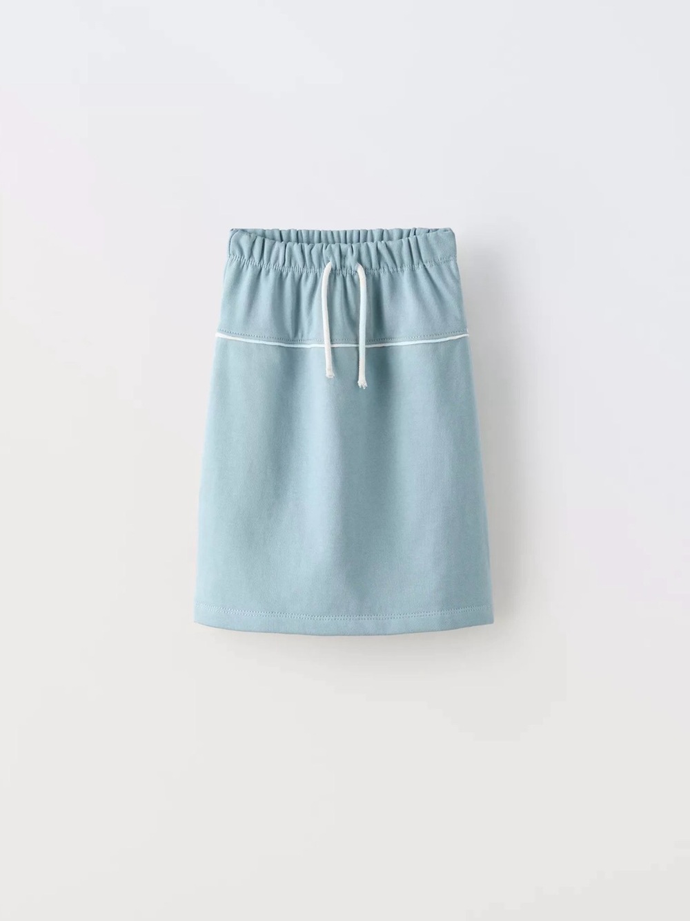 Zara Girls’ Casual Drawstring Skirt in Dusty Blue